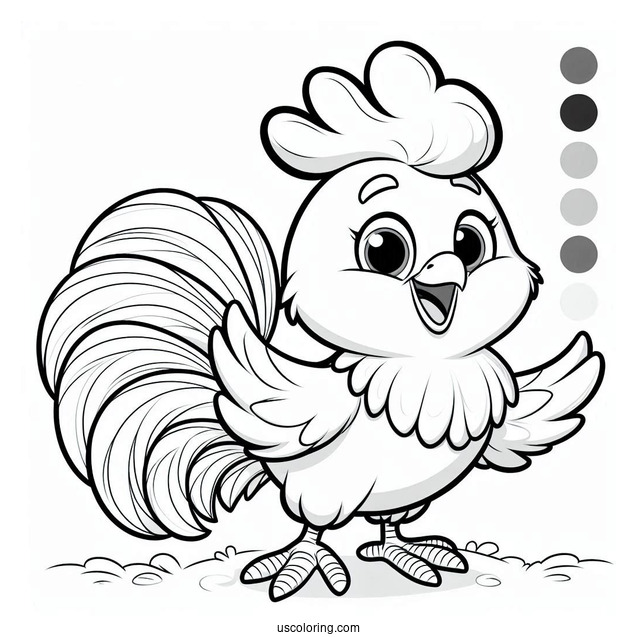 Coloring Page Of Ace Cluck From Chicken Little