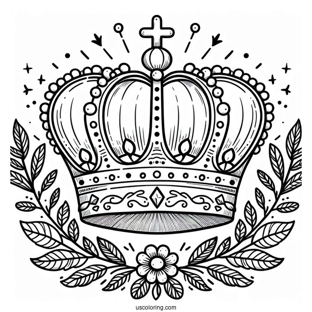 Easy Crown Coloring Sheet