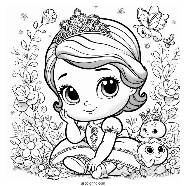 Sofia The First Coloring Pages With Baby Prince James