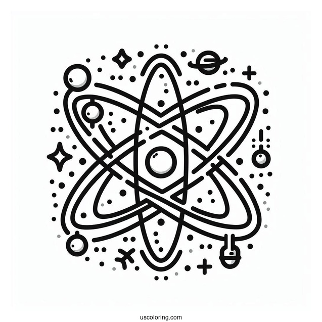 Atomic Science Coloring Page Of Logo