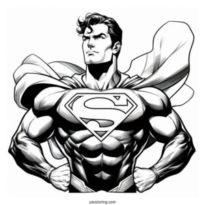 Man Of Steel Superman Coloring Sheet