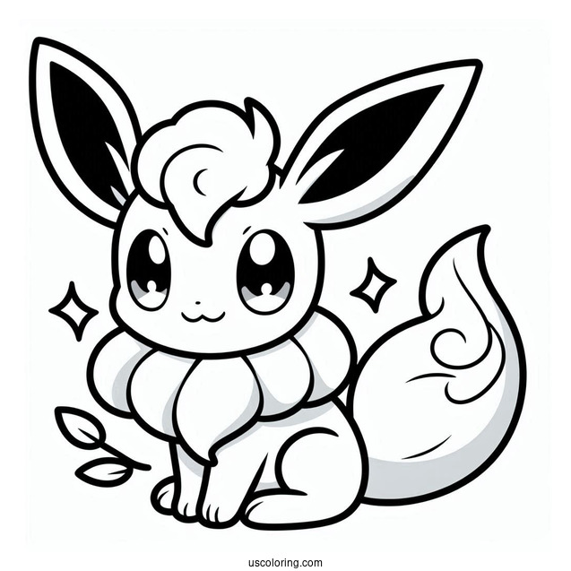 Cute Kawaii Sylveon Coloring Sheet