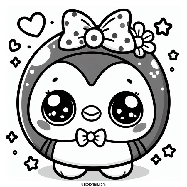 Octonauts Coloring Page Of Kawaii Peso Penguin