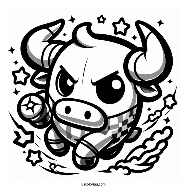 Easy Bull Brawl Stars Coloring Page