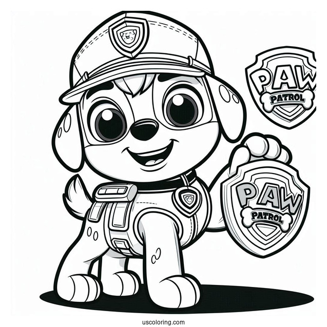 Coloring Sheet Of Ryder From Paw Patrol