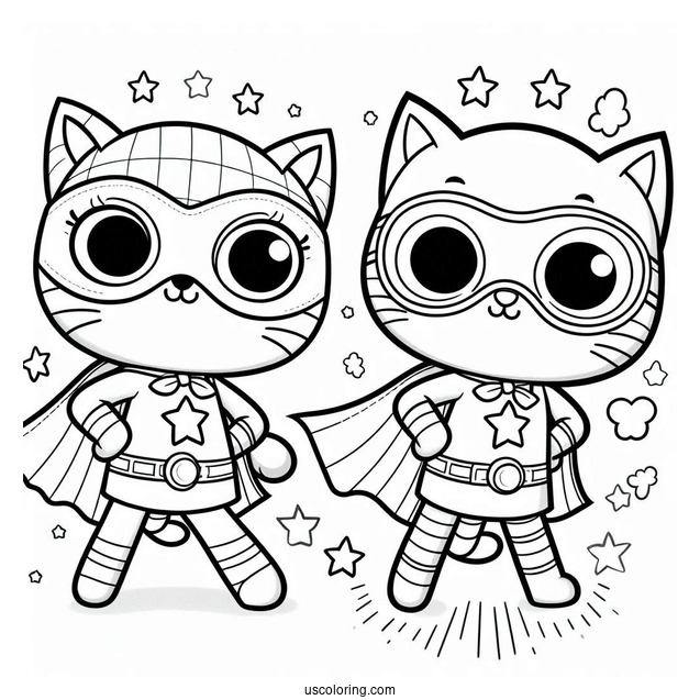 Superhero Pete The Cat Coloring Sheet For Kids