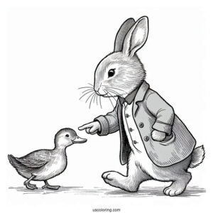 Peter Rabbit Coloring Page Of Jemima Puddle Duck Walking With Mark Huckerby