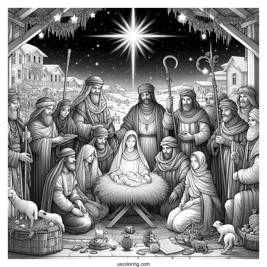 Nativity Coloring Pages Featured Image v2