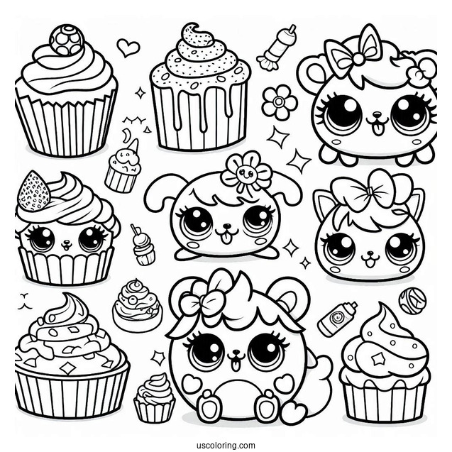 Shoppies And Shopkins Coloring Page