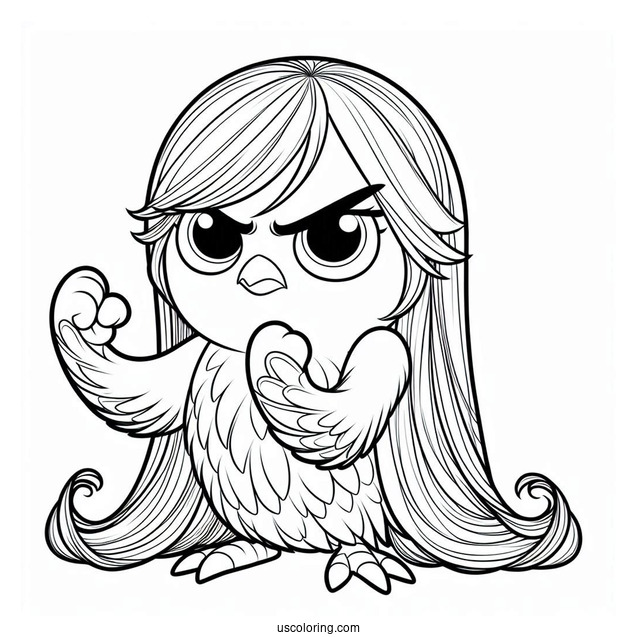 Angry Nigel Rio Coloring Page For Kids