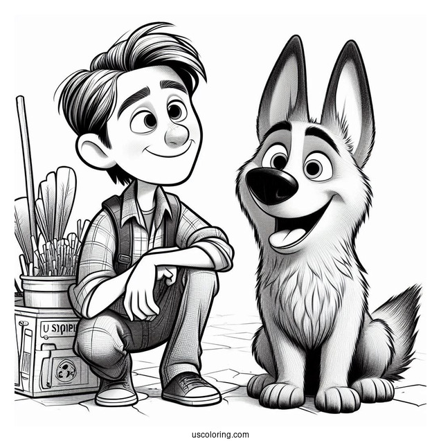 Pixar Coloring Page of Onward s Barley And Ian Lightfoot