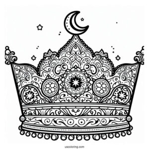 Eastern Crown Coloring In For Preschoolers