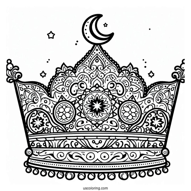 Eastern Crown Coloring In For Preschoolers