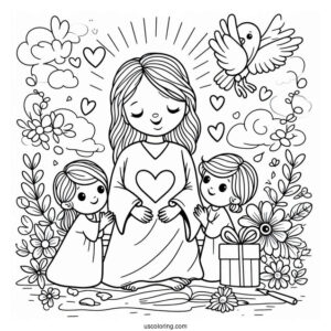 I Love Jesus Coloring For Preschoolers