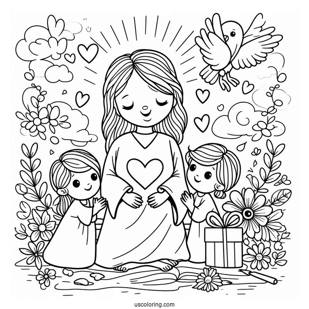 I Love Jesus Coloring For Preschoolers