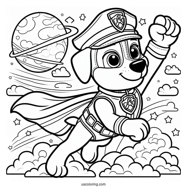 Mighty Pups Super Paws Coloring Sheet