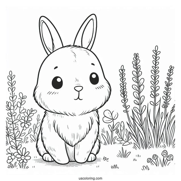 Cute Rabbits Nose Standing In Field
