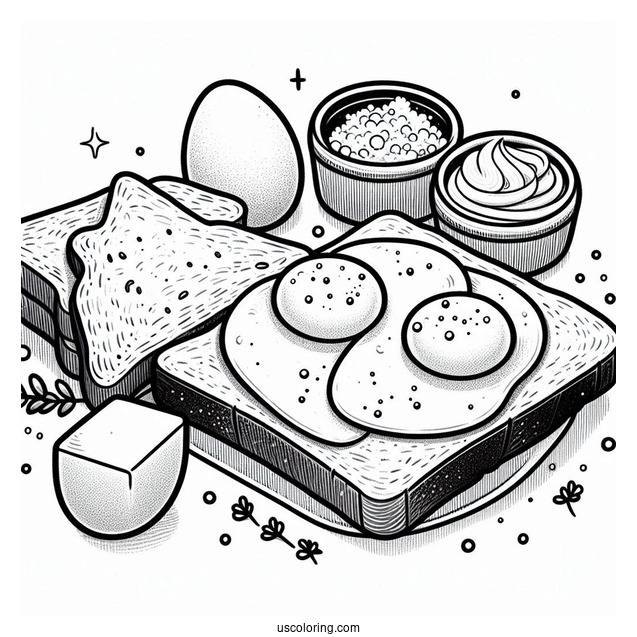 Eggs On Toast Breakfast Food
