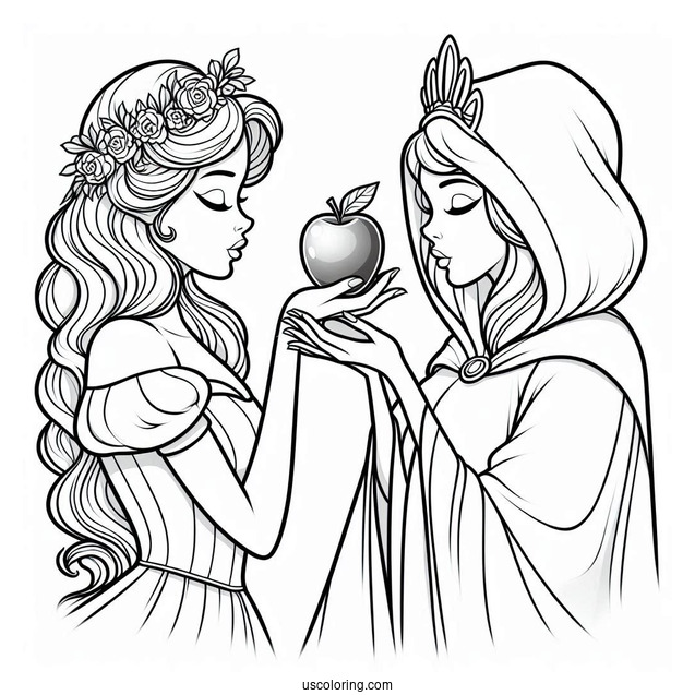 Queen Grimhilde Giving The Poisoned Apple