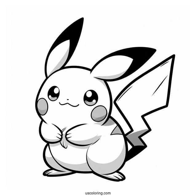 Alolan Raichu Coloring Page Using Tail To Attack