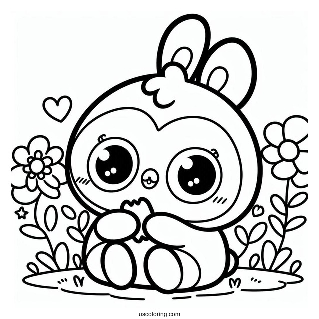 Pororo Coloring Page Of Easy Petty Outline For Preschoolers