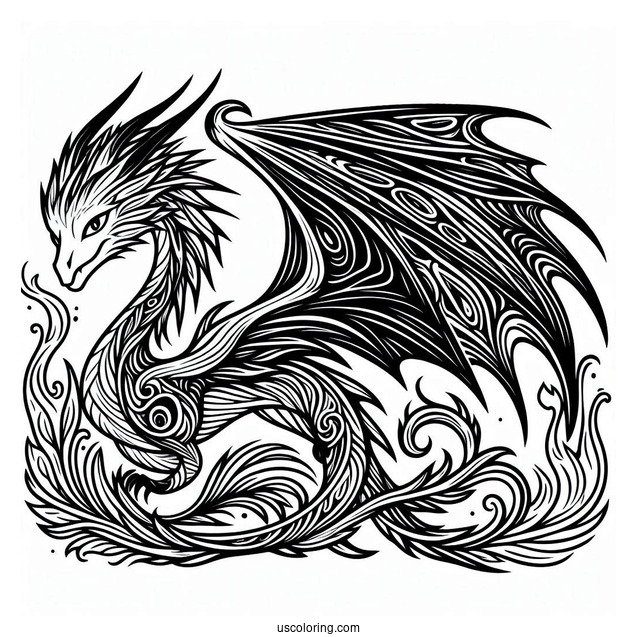 Night Fury Dragon Coloring Sheet