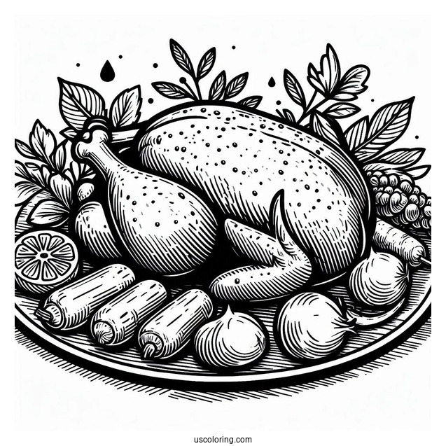 Roast Chicken To Color