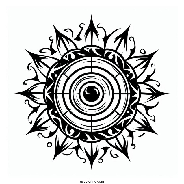 Kurama Chakra Mode Naruto Coloring Page