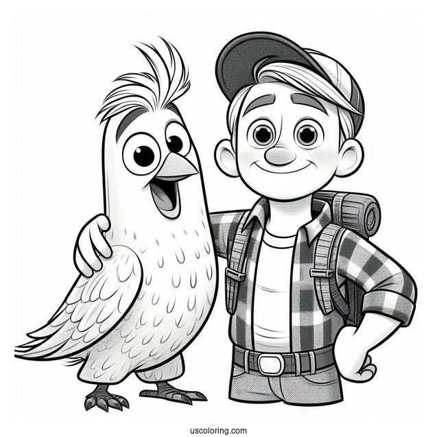 Pixar Coloring Page of Onward s Barley And Ian Lightfoot
