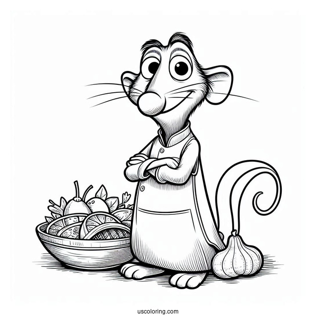 Ratatouille Coloring Page Of Anton Ego