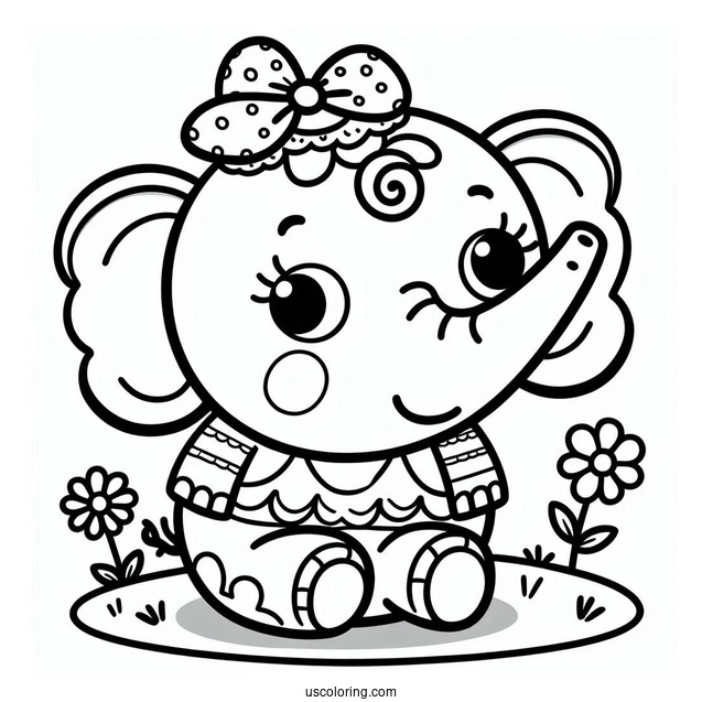 Emily The Elephant From Peppa Pig Coloring