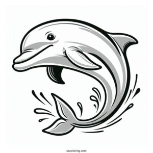 Common Bottlenose Dolphin Coloring Page