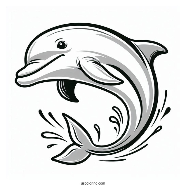 Common Bottlenose Dolphin Coloring Page