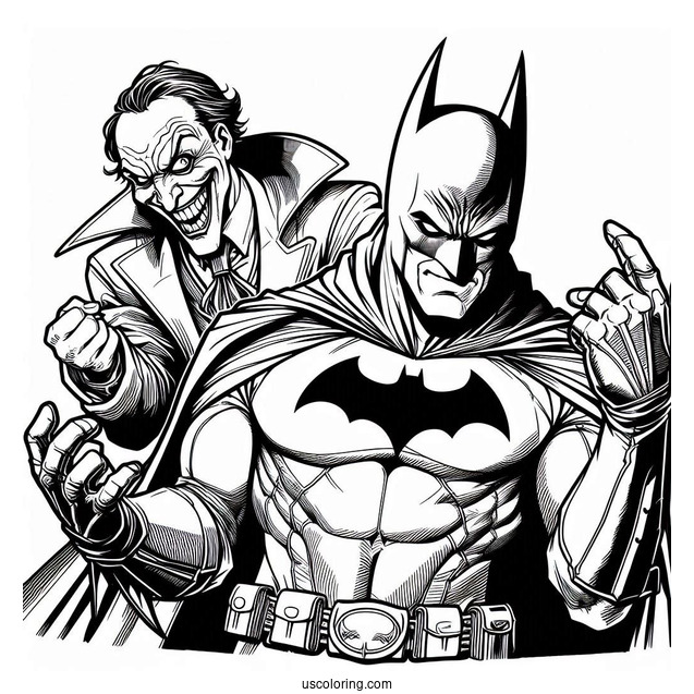 Batman And The Joker Coloring Page