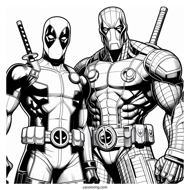 Deadpool And Colossus To Color
