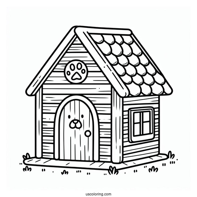 Simple Dog House Outline