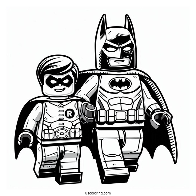 Lego Batman And Lego Robin Coloring
