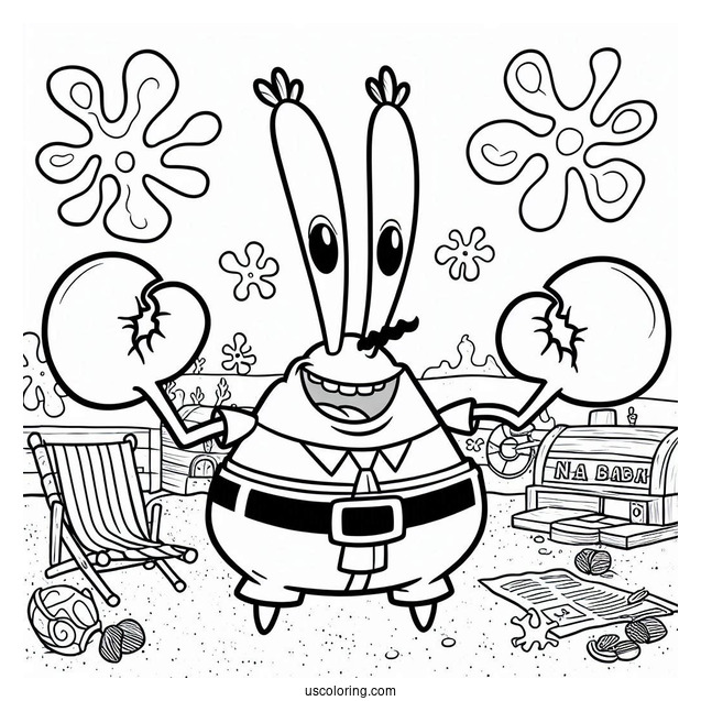 Mr Krabs Coloring Picture