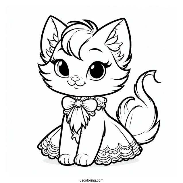 Coloring Page Of Lucifer The Cat From Cinderella