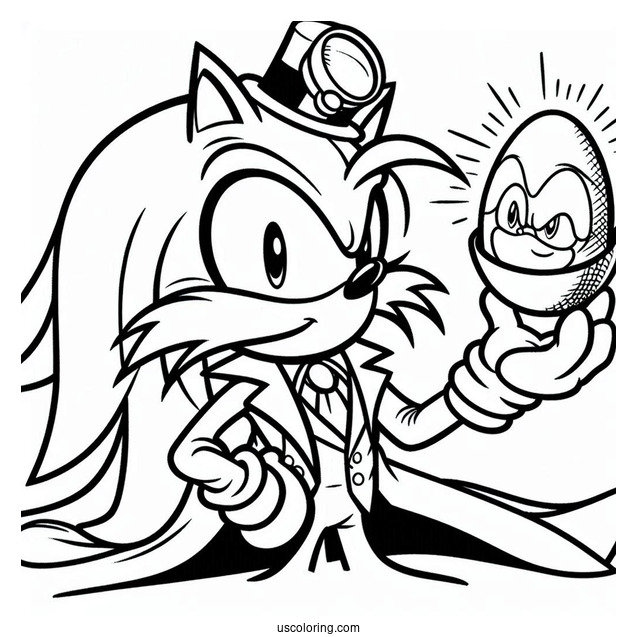 Coloring Page Of Doctor Eggman villain