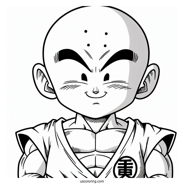 Krillin Character Coloring Page