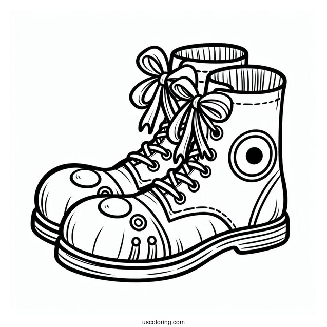 Clown Shoes for Preschoolers to Color