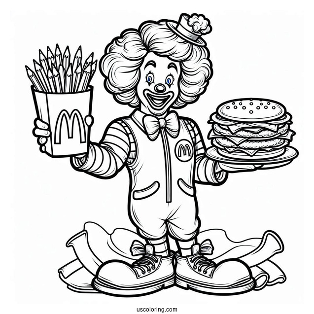 Coloring Page of Ronald McDonalds