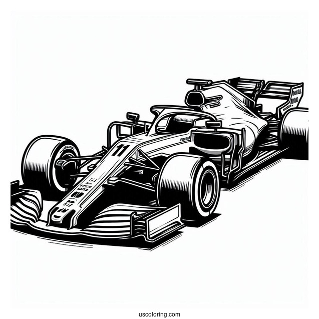 Formula 1 Race Car To Color
