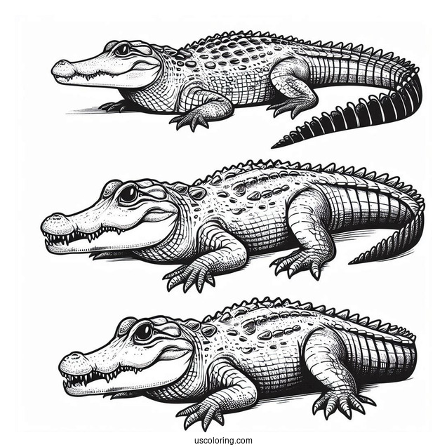 Australian Saltwater Crocodile Coloring Sheet