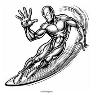 Coloring Page Of Silver Surfer