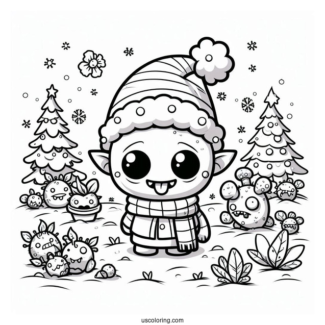 Christmas Themed Plants Vs Zombies Coloring Sheet