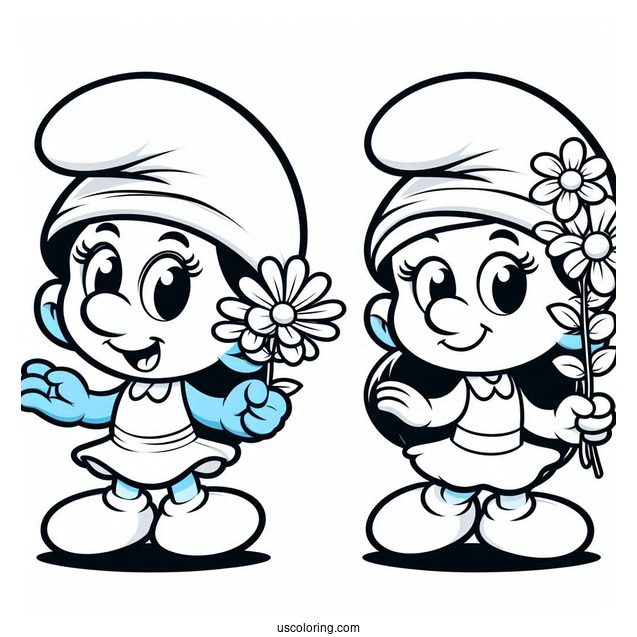 Cute Vexy Smurf Coloring Page
