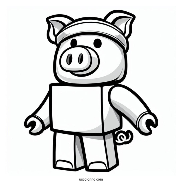 Coloring Page Of Piggy From Roblox