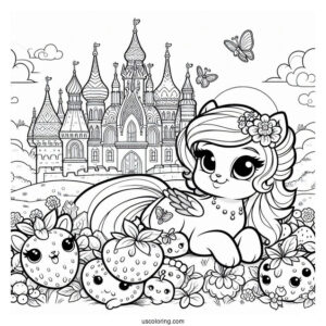 Palace Pets Coloring Page Of Simple Berry Palace Pets For Preschoolers